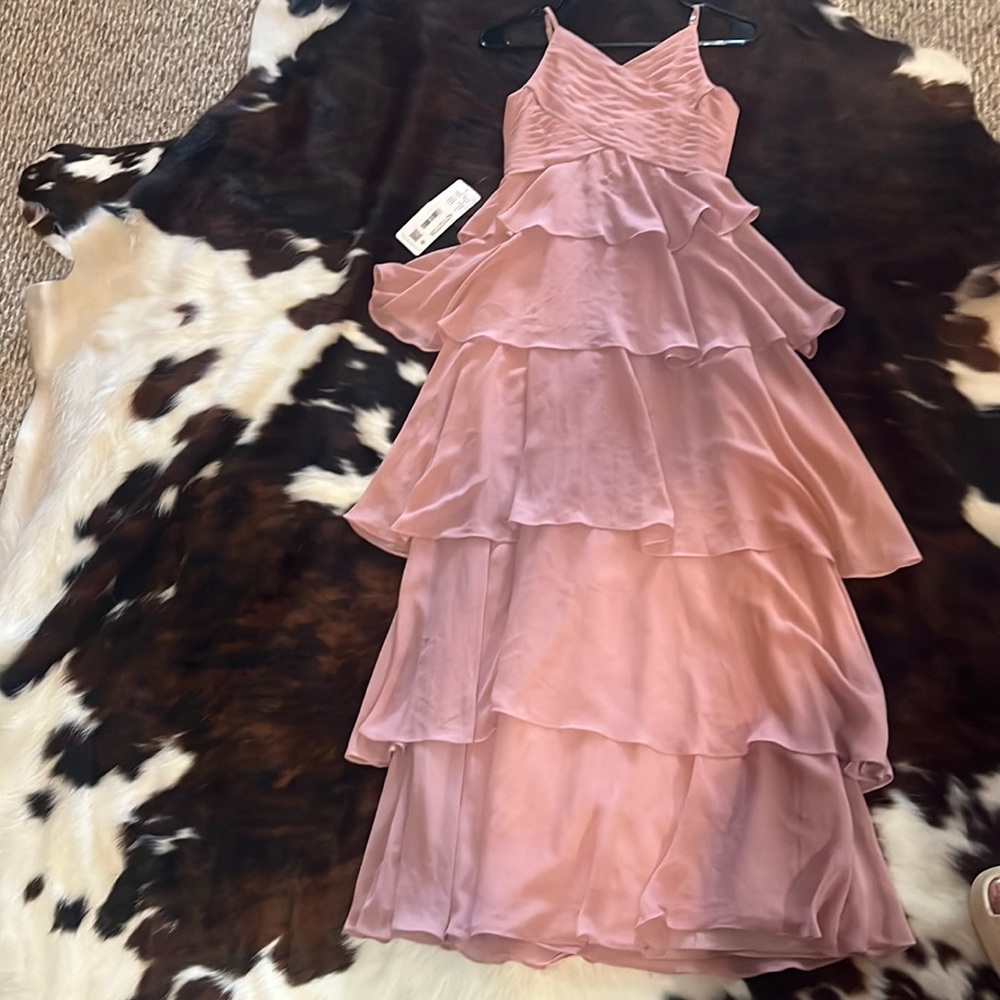 NWT Azazie Bridesmaid Dress Dusty Rose “Daniela” Size J12